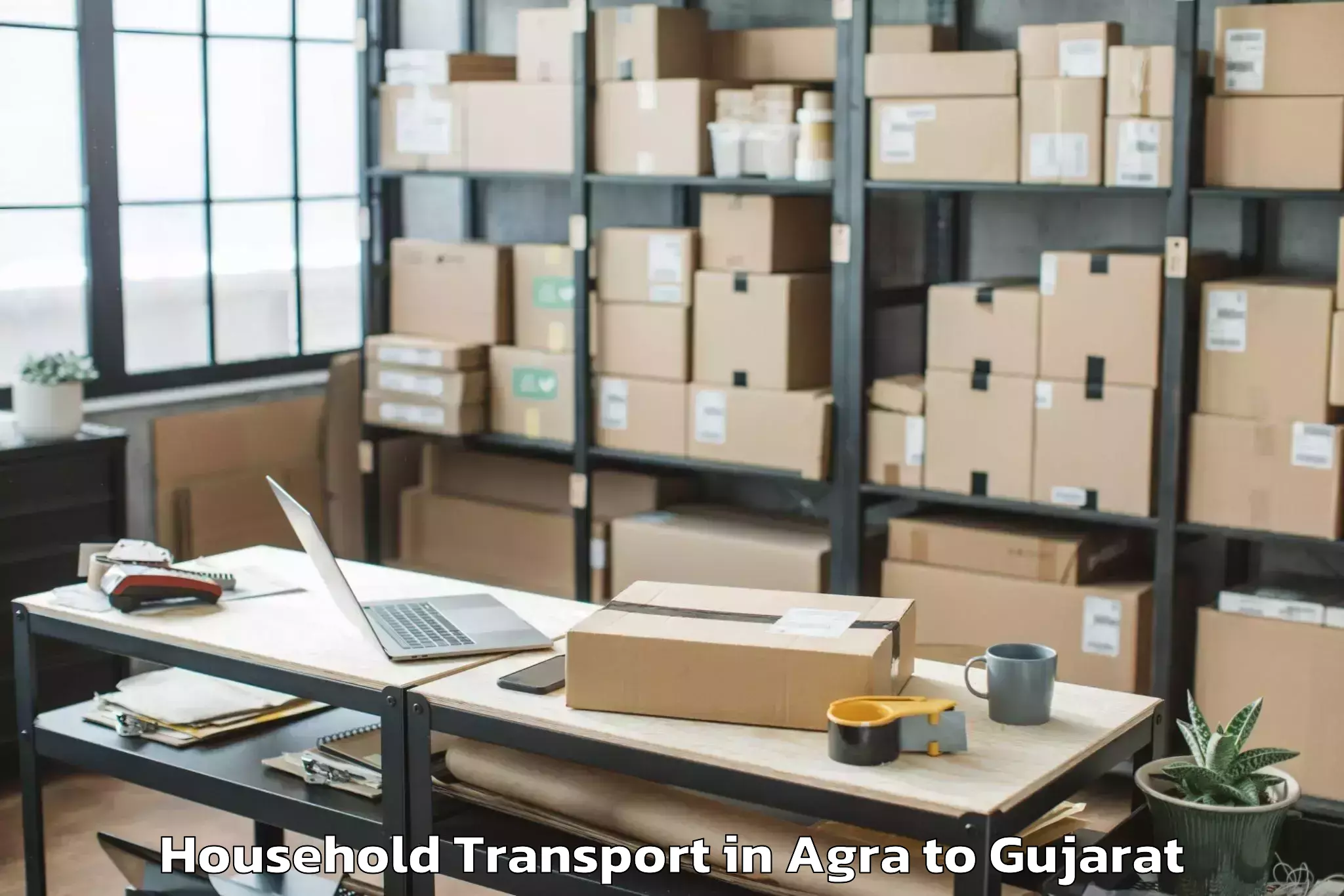 Book Agra to Khambhat Household Transport Online